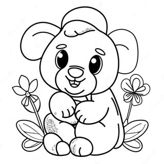 4 H Clover With Animals Coloring Page 33453-26937