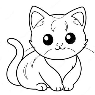 Playful Calico Cat Coloring Page 33463-26942