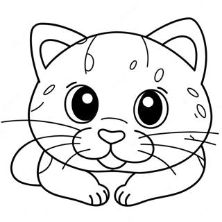 Playful Calico Cat Coloring Page 33463-26943