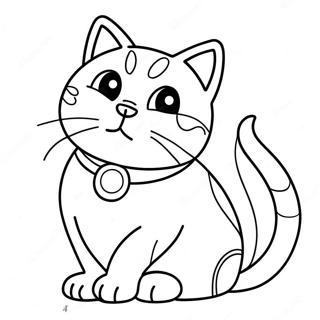 Playful Calico Cat Coloring Page 33463-26944