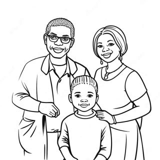 African American Family Portrait Coloring Page 33493-26966