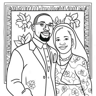 African American Family Portrait Coloring Page 33493-26968