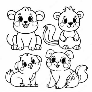 Adorable Animals Coloring Page 33503-26978