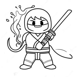 Cole Ninjago In Action Coloring Page 33523-26994