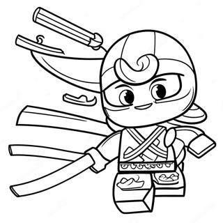 Cole Ninjago In Action Coloring Page 33523-26995