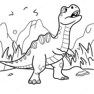 Spinosaurus Roaring Coloring Page 3352-2786