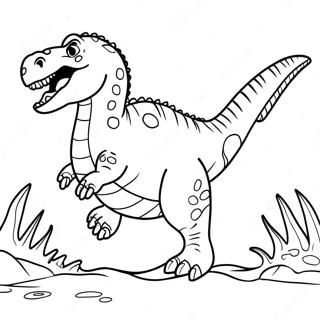 Spinosaurus Roaring Coloring Page 3352-2787