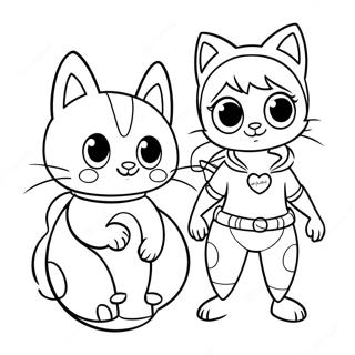 Adventurous Ladybug And Cat Noir Coloring Page 33533-27002