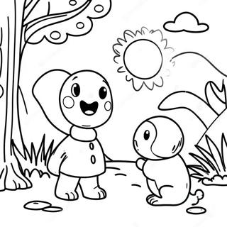 Outdoor Scavenger Hunt Coloring Pages