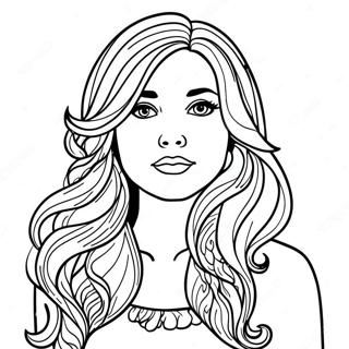 Realistic Hair Coloring Pages