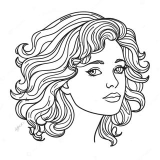 Realistic Curly Hair Coloring Page 33613-27063