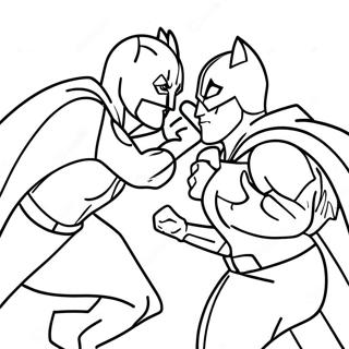 Batman Vs Superman Epic Showdown Coloring Page 33632-27086