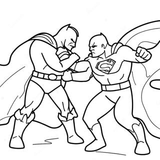 Batman Vs Superman Epic Showdown Coloring Page 33632-27087