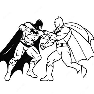 Batman Vs Superman Epic Showdown Coloring Page 33632-27088