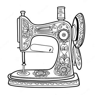 Cute Sewing Machine Coloring Page 33693-27129