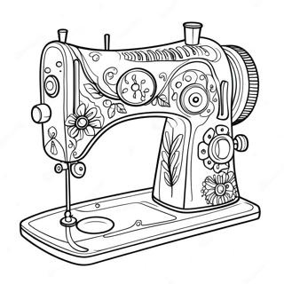 Cute Sewing Machine Coloring Page 33693-27130