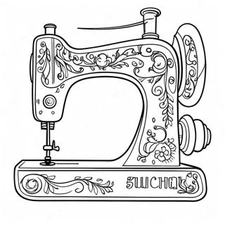 Cute Sewing Machine Coloring Page 33693-27132