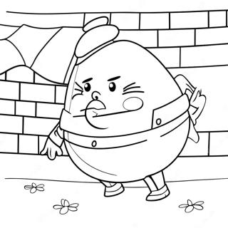 Humpty Dumpty On A Wall Coloring Page 33703-27136