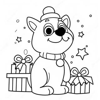 Christmas Bluey Coloring Page 3371-2782