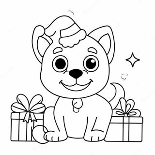 Christmas Bluey Coloring Page 3371-2783