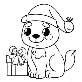 Christmas Bluey Coloring Page 3371-2784