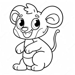 Cute Mangle In A Playful Pose Coloring Page 33723-27151