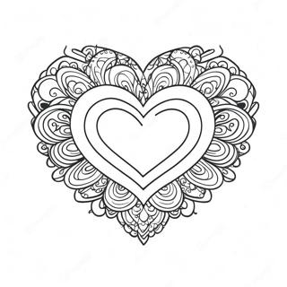 Rainbow Heart Coloring Page 33732-27154