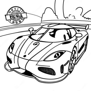 Koenigsegg Agera In Motion Coloring Page 33753-27174