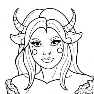 Demon Girl Coloring Pages