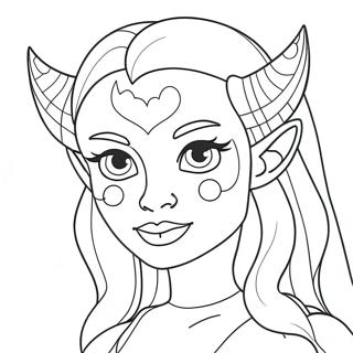 Demon Girl Coloring Page 33772-27191