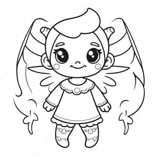 Cute Demon Girl With Wings Coloring Page 33773-27196