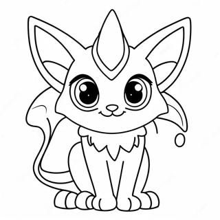 Cute Espeon With Sparkling Eyes Coloring Page 33783-27201