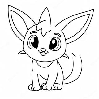 Cute Espeon With Sparkling Eyes Coloring Page 33783-27203