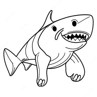 Shark Dog Coloring Pages