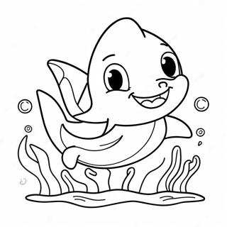 Playful Shark Dog Coloring Page 33793-27218