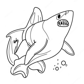 Playful Shark Dog Coloring Page 33793-27220