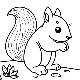 Squirrel Coloring Page 3381-2800