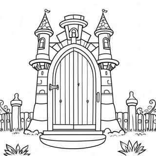 Fantasy Castle Door Coloring Page 33833-27241