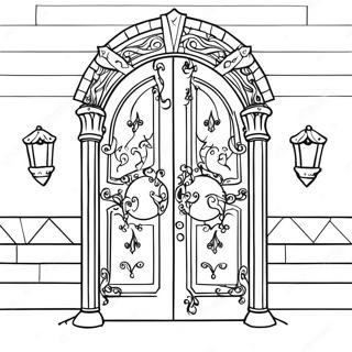 Fantasy Castle Door Coloring Page 33833-27243