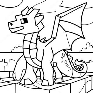 Minecraft Ender Dragon Coloring Pages