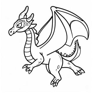 Fearsome Ender Dragon In Flight Coloring Page 33863-27263