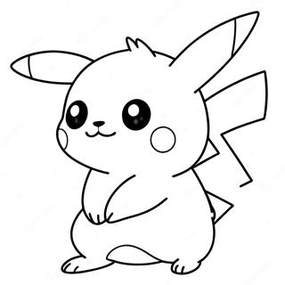 Adorable Pikachu Coloring Page 33923-27306