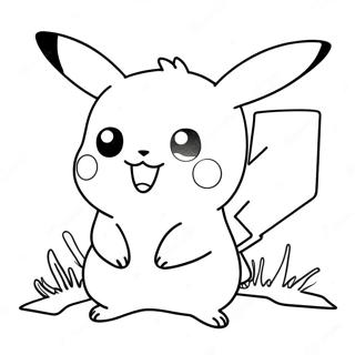 Adorable Pikachu Coloring Page 33923-27307