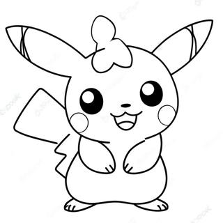 Adorable Pikachu Coloring Page 33923-27308