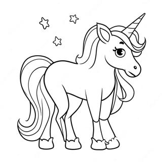 Magical Unicorn With Santa Hat Coloring Page 3392-2805