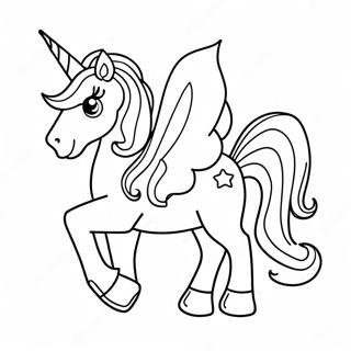 Magical Unicorn With Santa Hat Coloring Page 3392-2808