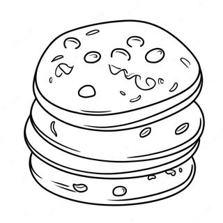 Delicious Chocolate Chip Cookie Coloring Page 33933-27317