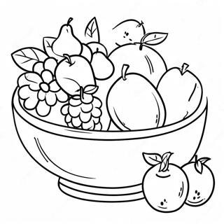 Fruit Bowl Coloring Pages