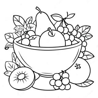 Fruit Bowl Coloring Page 33942-43027