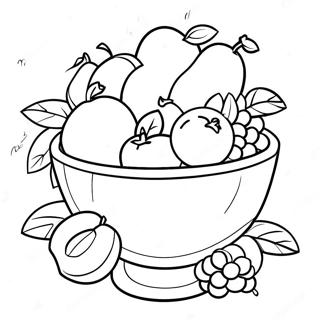 Fruit Bowl Coloring Page 33942-43028